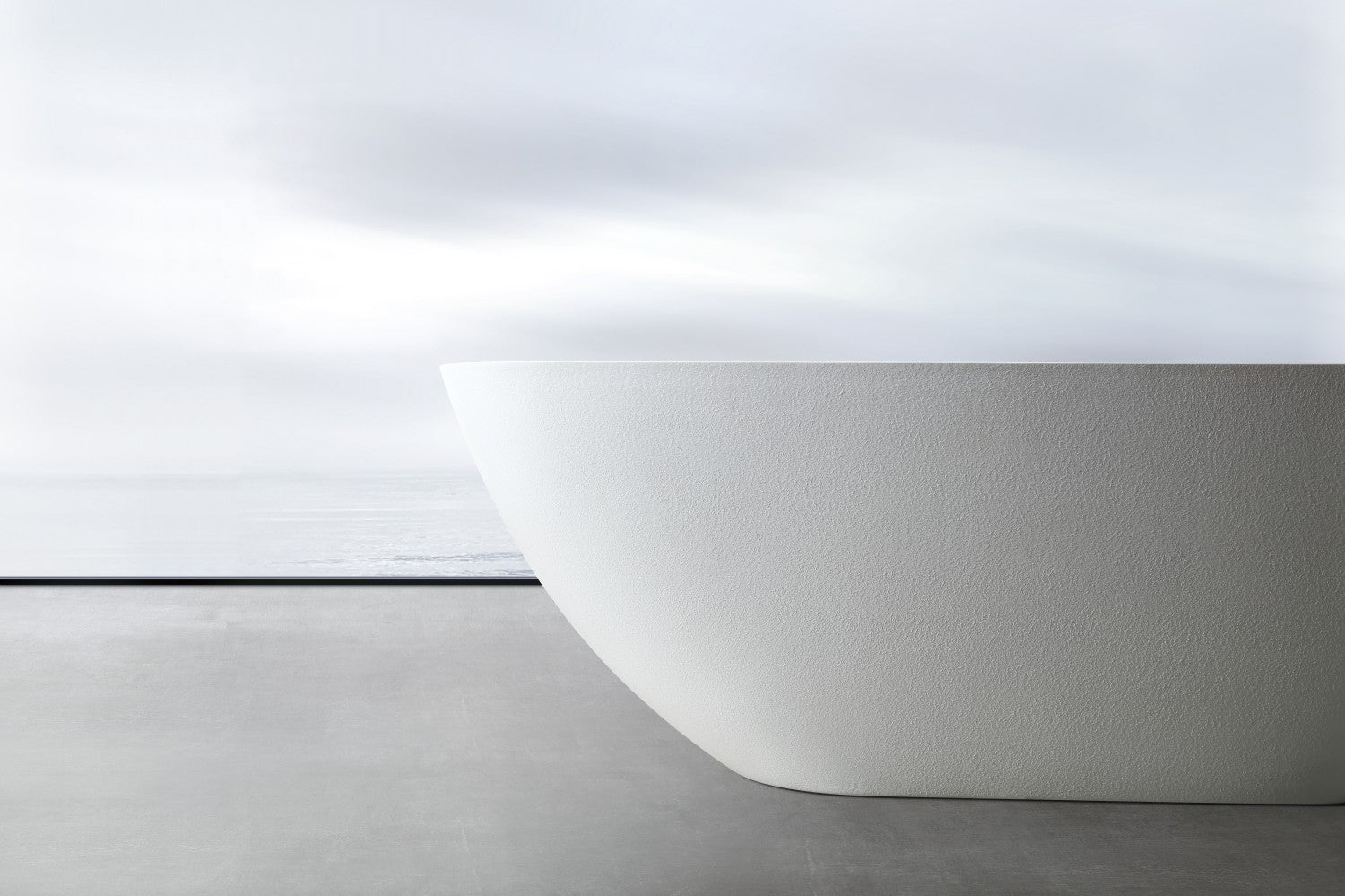 59" Freestanding Soaking Bathtub, Lightweight Fiberglass Composite with Matte Gel Coat Finish & Center Drain
