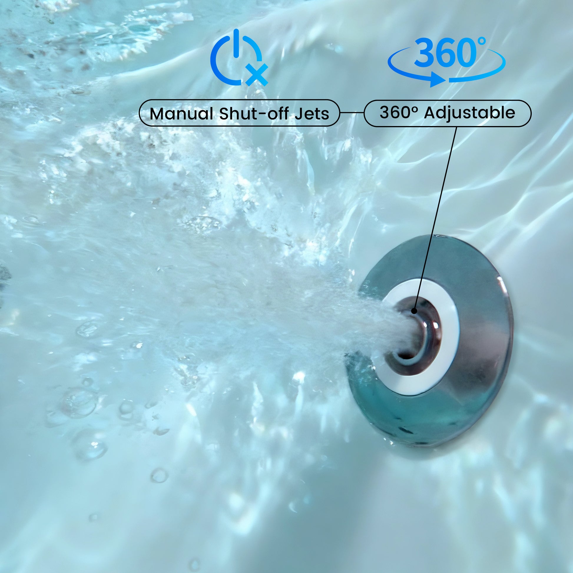 59" Acrylic Corner Whirlpool Spa Bathtub with 16 Hydro Massage Jets, Built-in Heater, LED Lighting and UL Certified