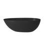 59" Solid Surface Freestanding Bathtub, Egg Shell Shapes Stone Resin Freestanding Tub with Overflow and Center Drain, Matte Black Color, Bringing a Luxurious Touch to Every Length
