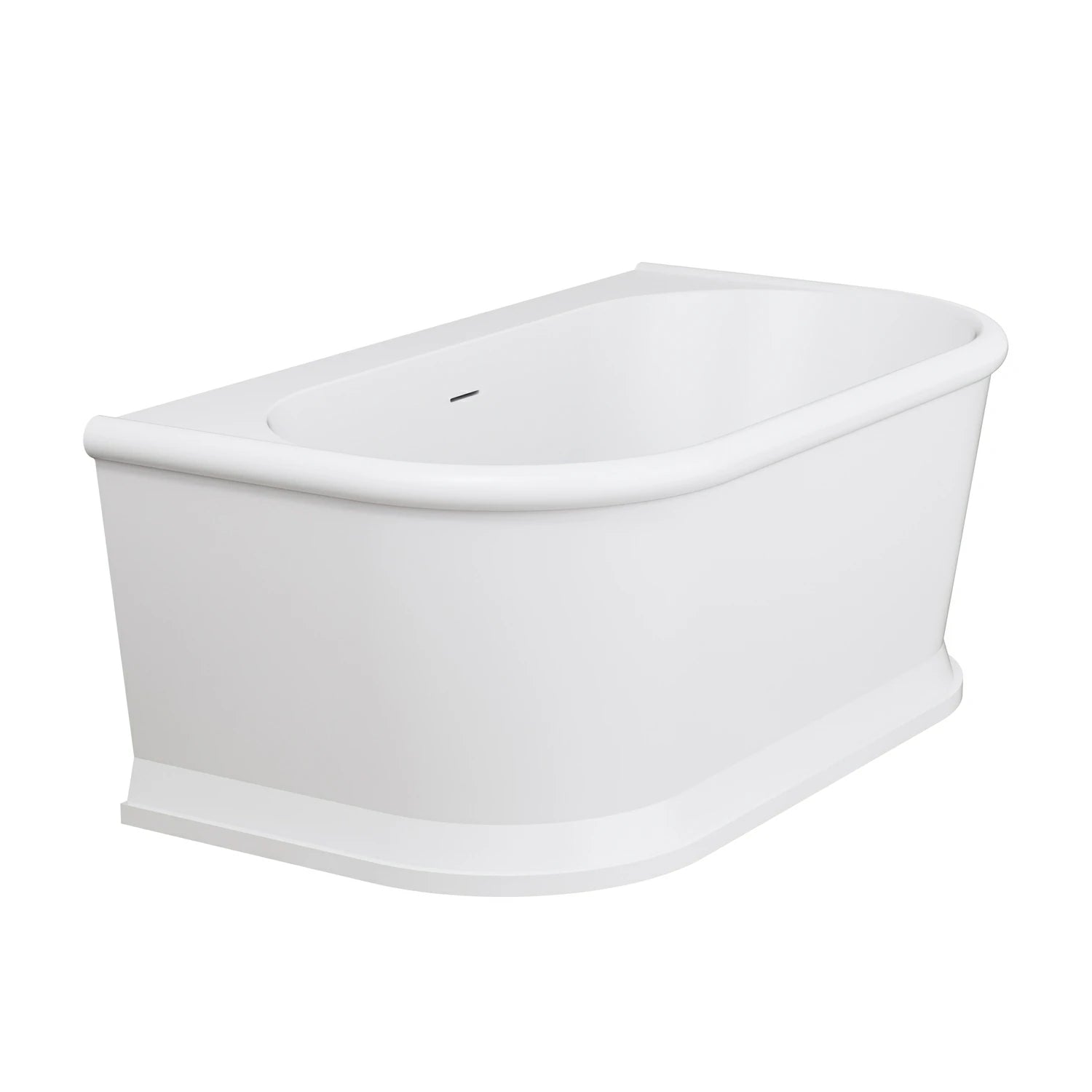 59" Solid Surface Resin Stone Freestanding Soaking Bathtub