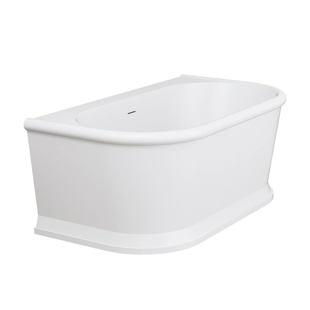 59" Solid Surface Resin Stone Freestanding Soaking Bathtub