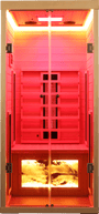 1-Person Low EMF Hemlock Far Infrared Sauna Room with 2 Doors and Digital Controls
