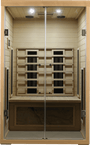 2-Person Low EMF Hemlock Far Infrared Sauna Room with 2 Doors and Digital Controls