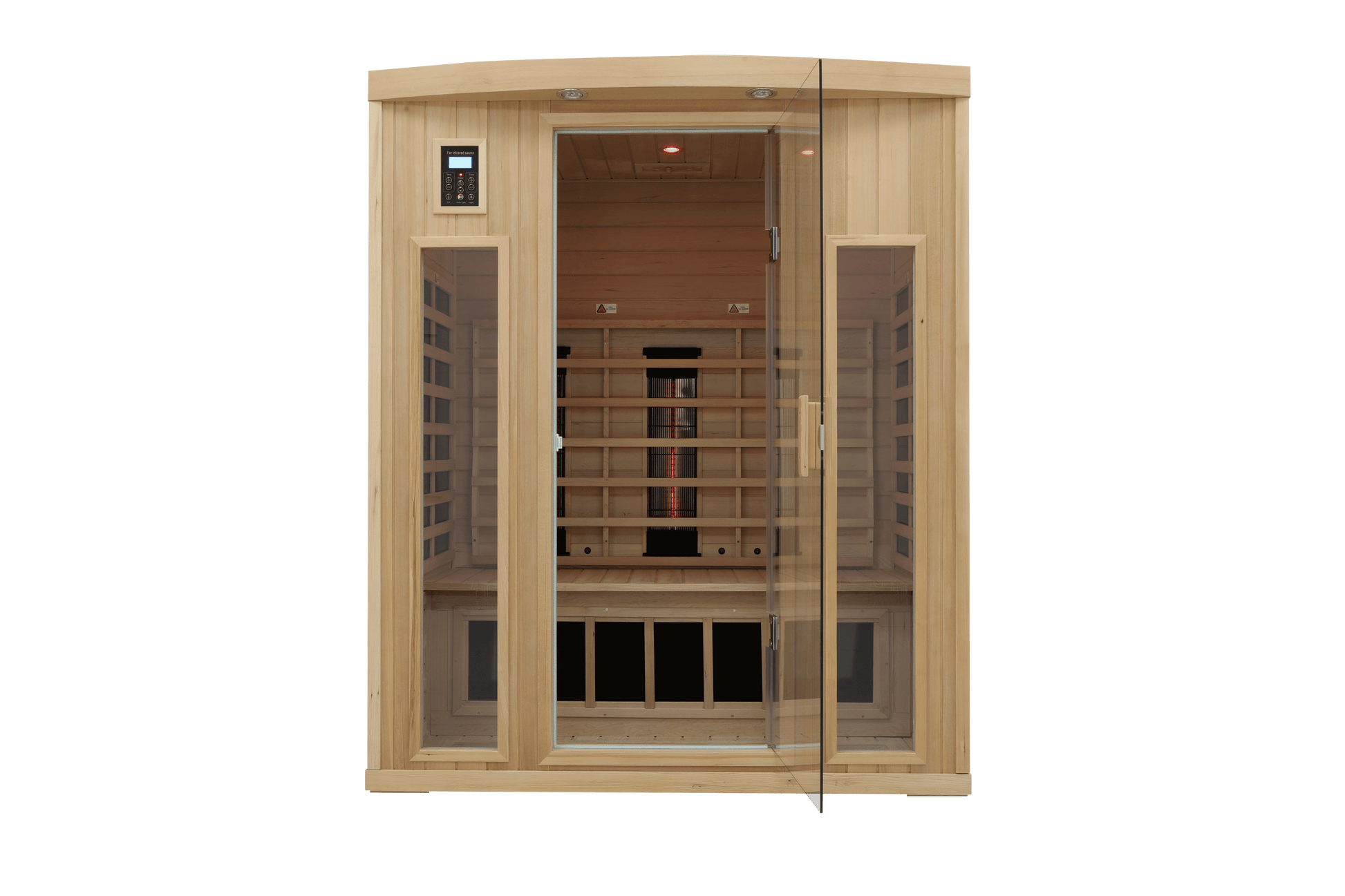 3-Person Hemlock Sauna Room with Digital Controls and Fast Heat-Up Performance