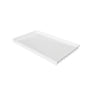 48"/60"x30"-36" White SMC Shower Base with Flamed Rock Slip-Resistant Surface, Left/Right Drain