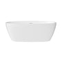 59 in./67 in. Glossy White Acrylic Freestanding Soaking Bathtub with Faucet Deck, Overflow and Adjustable Feet