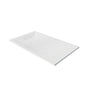60"x32"/36" Curbless SMC Shower Base with Flamed Rock Slip-Resistant Surface, Reversible Drain