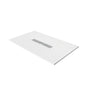 60"x36" White/Calacatta Curbless SMC Shower Base with Flamed Rock Slip-Resistant Surface, Center Drain