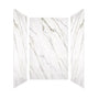 60"x36"x75"/96" Calacatta Gold Marble Solid Surface 4-Piece Shower Wall Panels for Luxury Shower Spaces