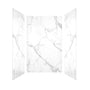 60"x36"x75"/96" Carrara White Marble Pattern 4-Piece Solid Surface Shower Wall Panels