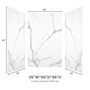 60"x36"x75"/96" Matte White with Marble Texture SMC Shower Wall Panel Kit