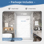 60"x36"x96" SMC Shower Wall Panel Kit with Medium Subway Tile Pattern with Calacatta Matte Finish