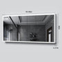96" x 40" Aluminum Medicine Cabinet with LED Mirror, Anti-Fog, 3 Color Temperatures