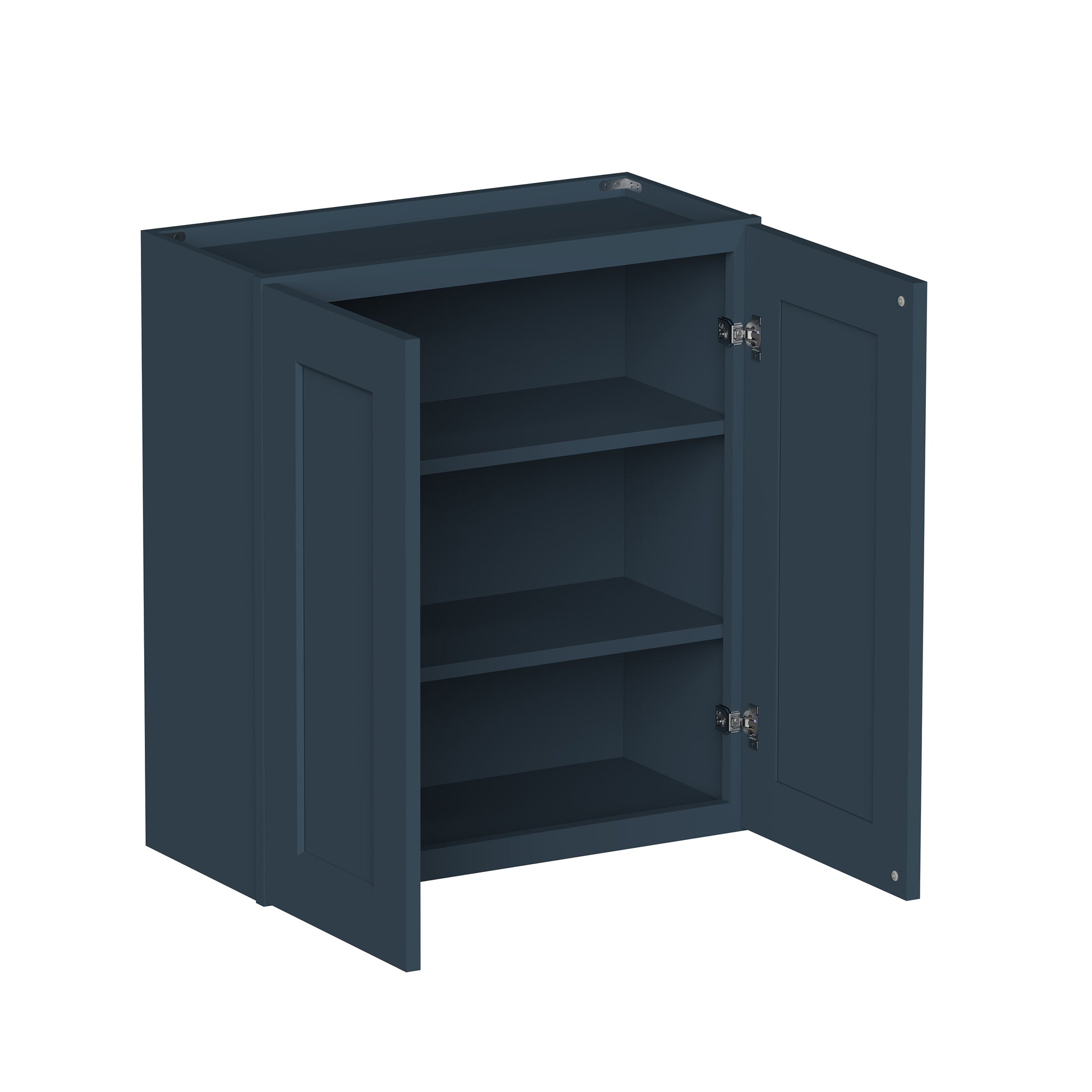 Cyber Grey RTA 24"-36"W x 12"D x 30"-42"H 15-Size Standard Wall Cabinet with 2 Doors and Shelves