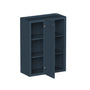 Cyber Grey RTA 27"W x 12"D x 30"/36"/42"H Standard Corner Wall Cabinet with Door and Shelves