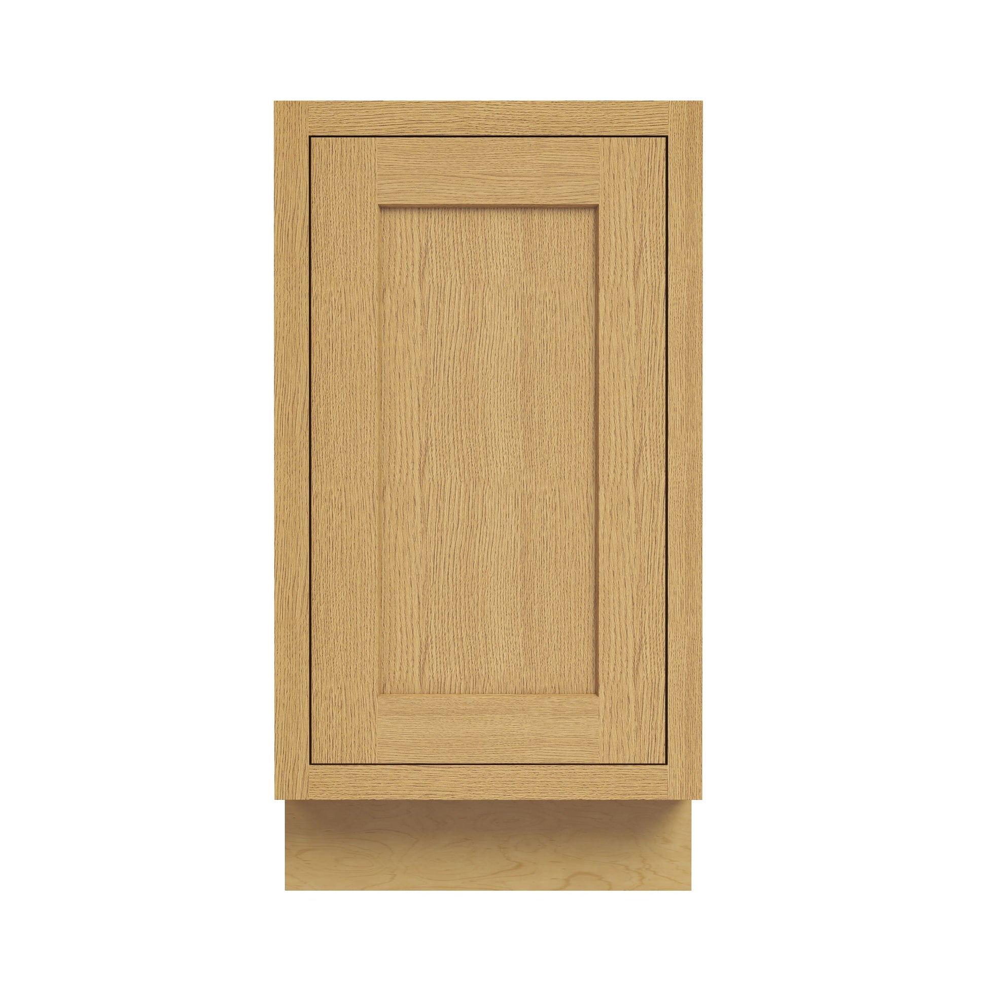 Inset Hazelnut Oak RTA 12-21"W x 34.5"H x 25"D 4-Size Full Height Single Door Base Cabinet