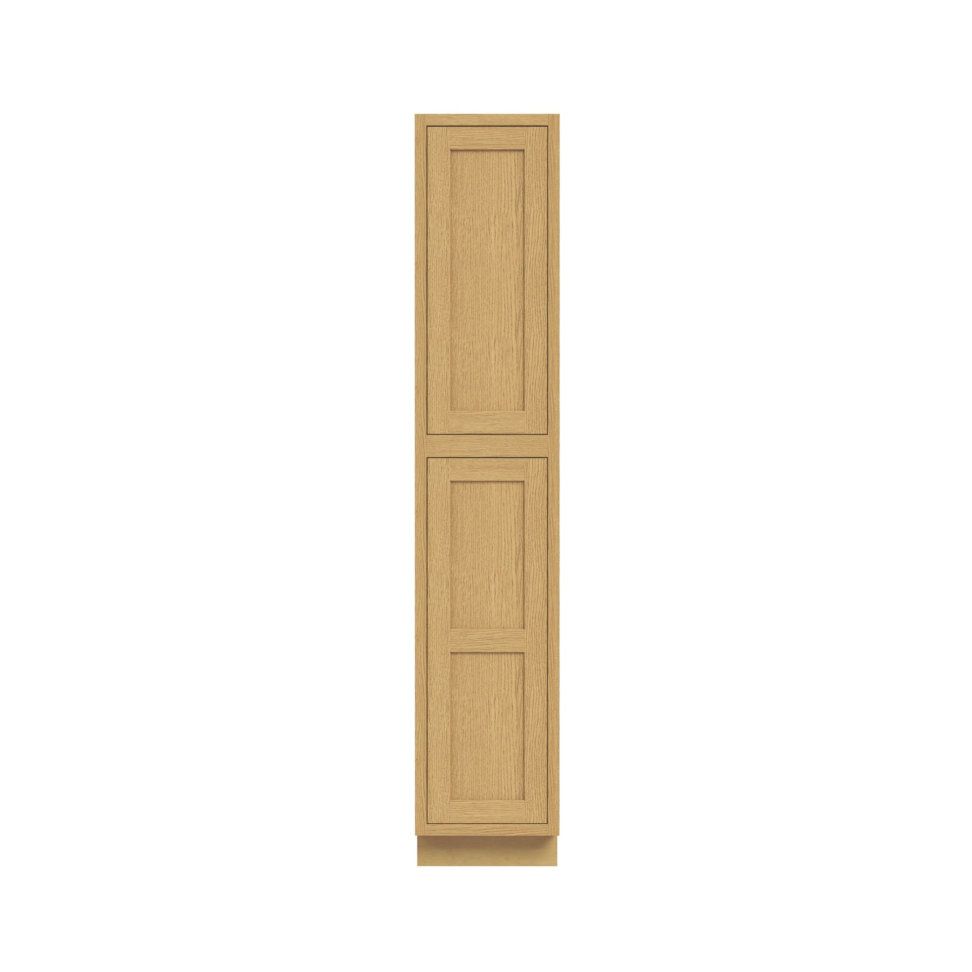 Inset Hazelnut Oak RTA 18"W x 84-96"H x 25"D 3-Size Pantry Cabinet with 2 Doors and 4 Shelves