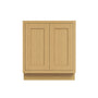 Inset Hazelnut Oak RTA 24-36"W x 34.5"H x 25"D 5-Size Full Height Double Doors Base Cabinet