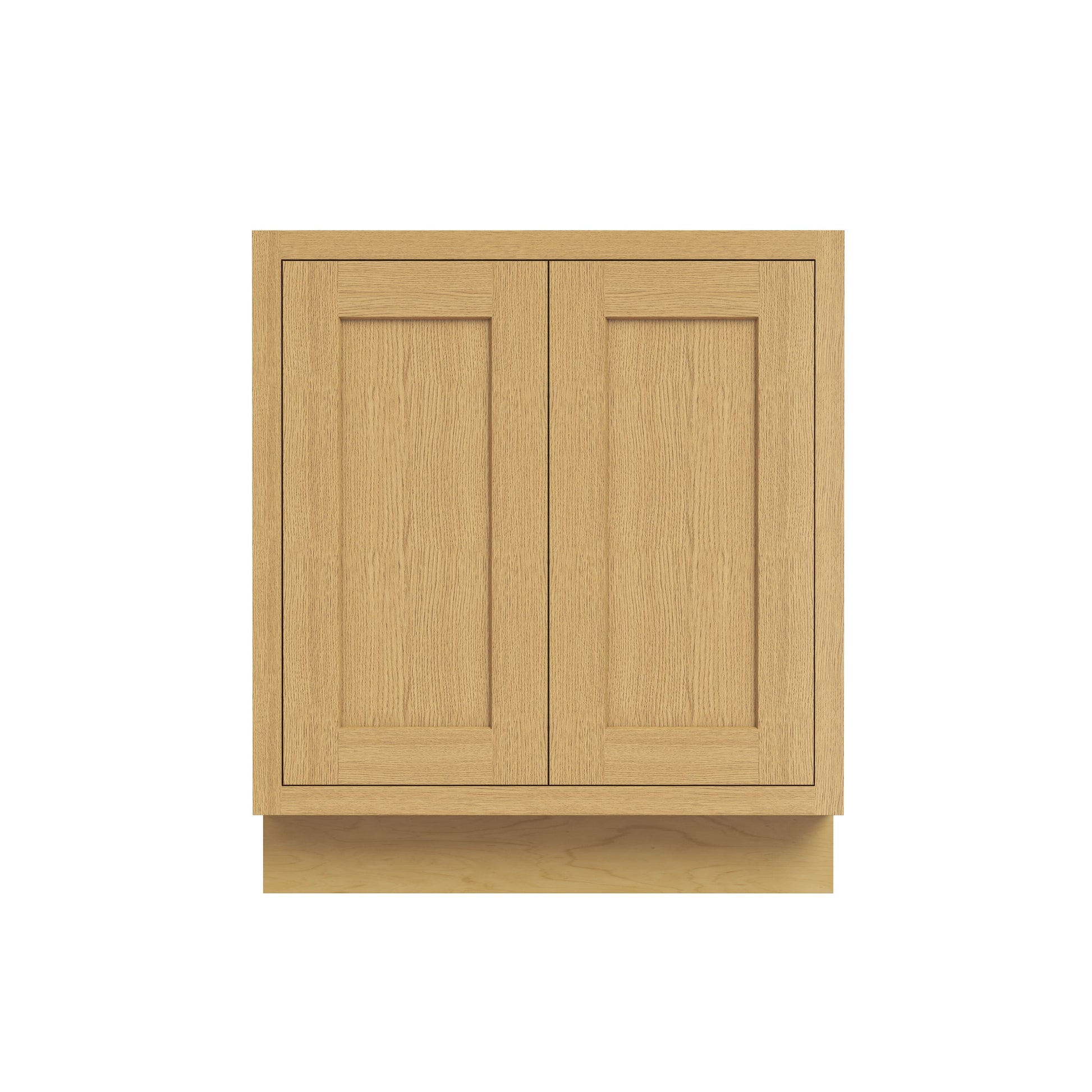 Inset Hazelnut Oak RTA 24-36"W x 34.5"H x 25"D 5-Size Full Height Double Doors Base Cabinet