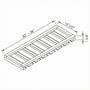 Inset Hazelnut Oak RTA 30-36"W x 1.63"H x 13.5"D 2-Size Wall Glass Hanger