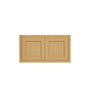 Inset Hazelnut Oak RTA 30-36"W x 12-24"H x 25"D 7-Size Double Doors Wall Cabinet