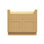 Inset Hazelnut Oak RTA 33-39"W x 34.5"H x 25"D 3-Size Farm Sink Base Cabinet with 2 Doors