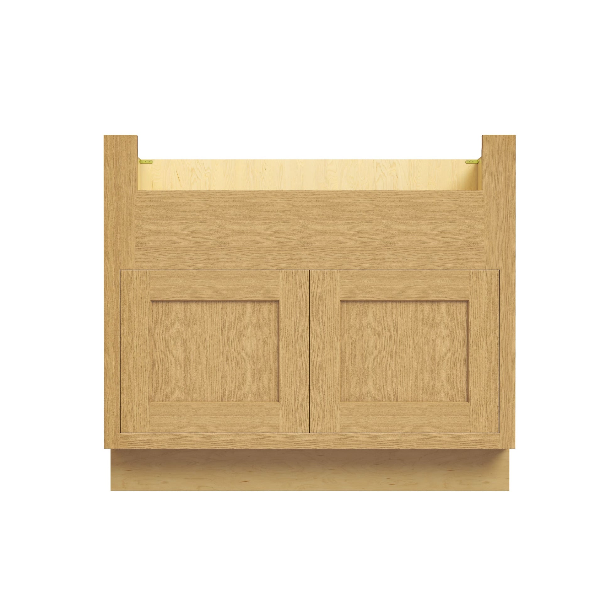 Inset Hazelnut Oak RTA 33-39"W x 34.5"H x 25"D 3-Size Farm Sink Base Cabinet with 2 Doors
