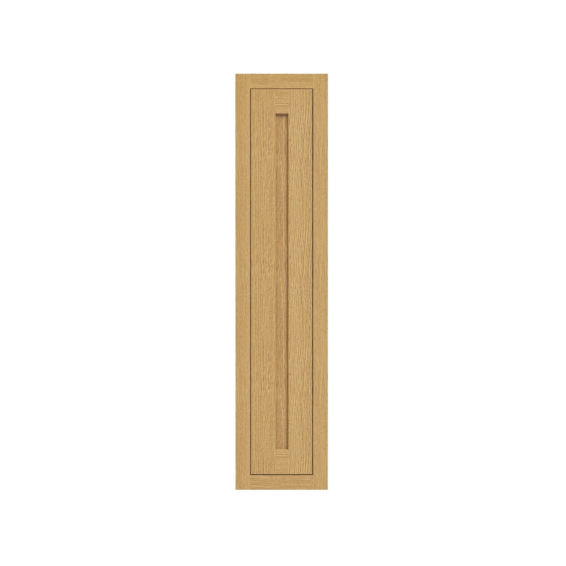 Inset Hazelnut Oak RTA 9-21"W x 30-42"H x 13.5"D 15-Size Single Door Wall Cabinet