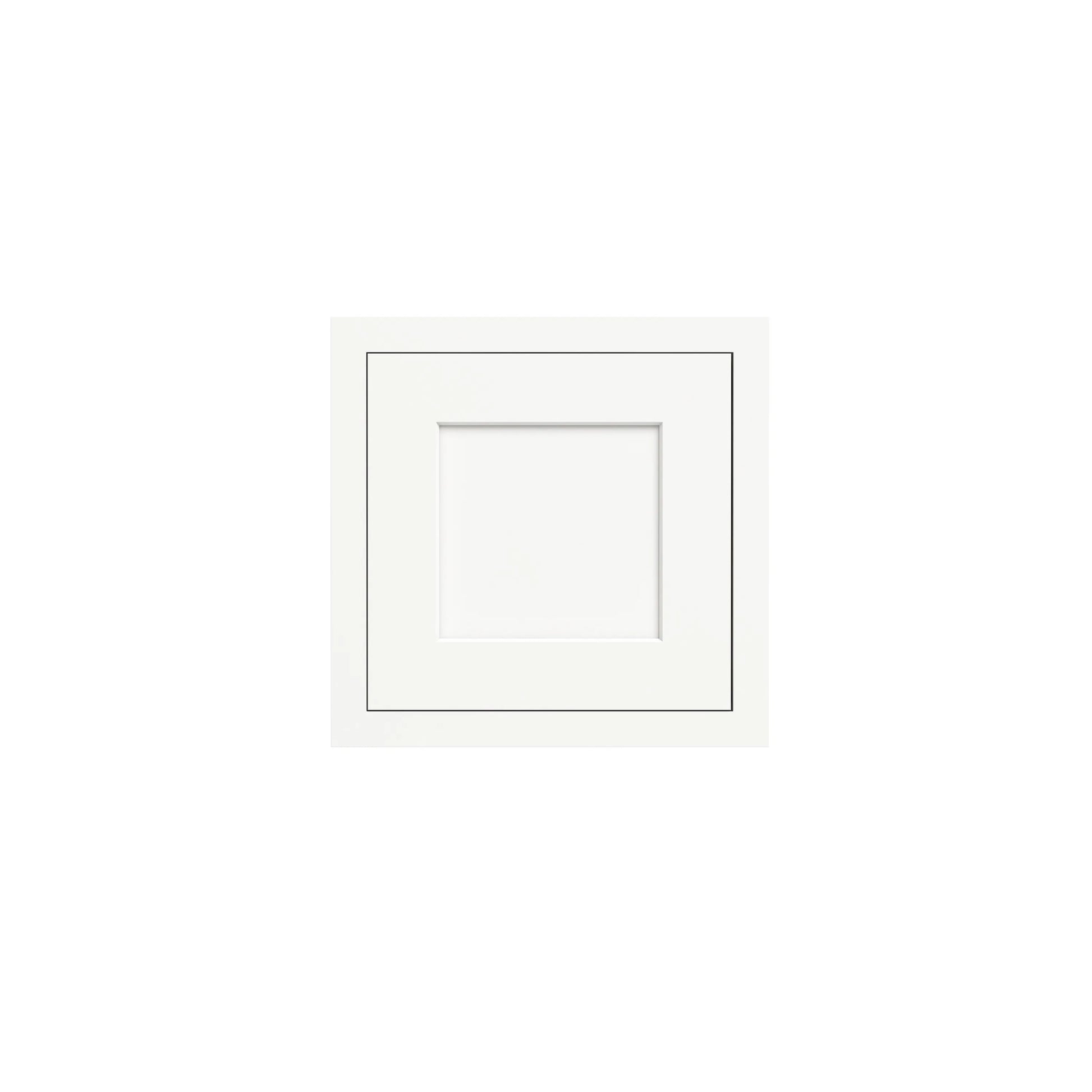 Inset Origami White RTA 12-21"W x 18"H x 13.5"D 4-Size Single Door Wall Cabinet