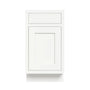 Inset Origami White RTA 12-21"W x 34.5"H x 25"D 4-Size Single Drawer Base Cabinet with 1 Door