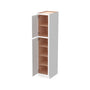 Inset Origami White RTA 18"W x 84-96"H x 25"D 3-Size Pantry Cabinet with 2 Doors and 4 Shelves