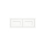 Inset Origami White RTA 24-36"W x 12-24"H x 13.5"D 10-Size Double Doors Wall Cabinet