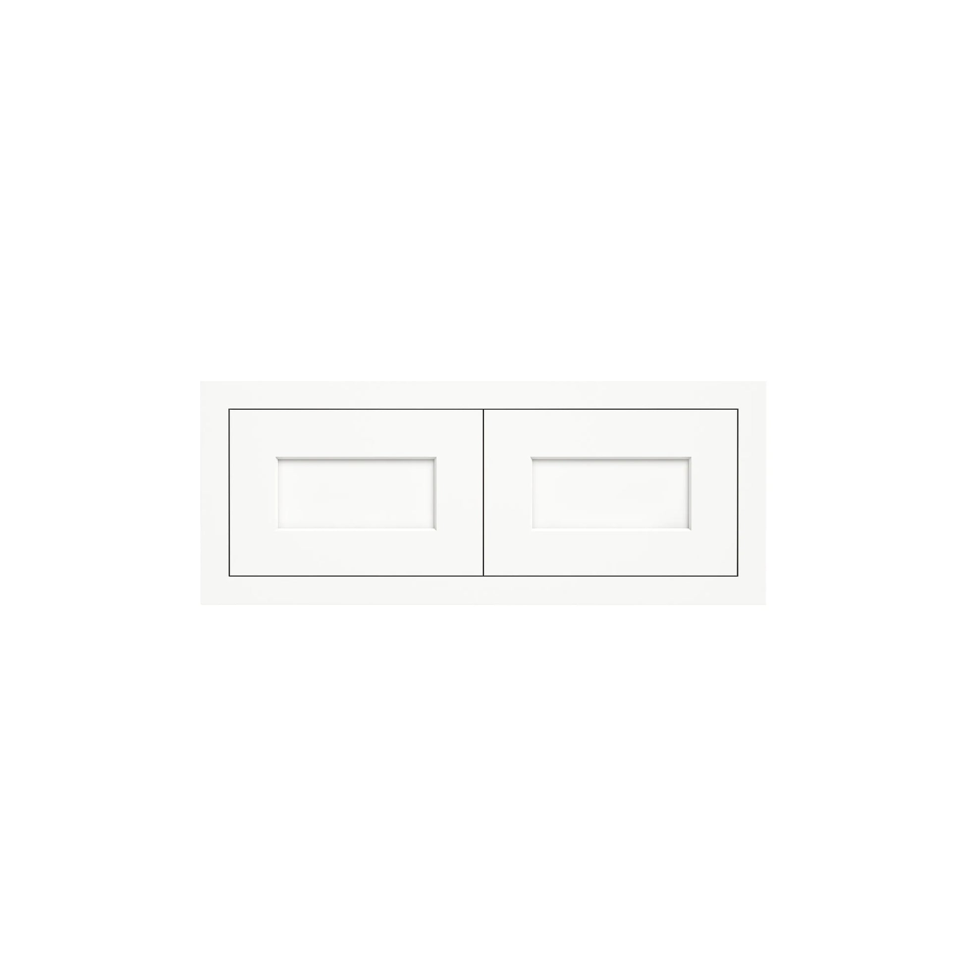 Inset Origami White RTA 24-36"W x 12-24"H x 13.5"D 10-Size Double Doors Wall Cabinet