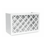 Inset Origami White RTA 24-36"W x 15-30"H x 13.5"D 5-Size Diamond Lattice Wine Grid Wall Rack Cabinet