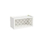 Inset Origami White RTA 24-36"W x 15-30"H x 13.5"D 5-Size Diamond Lattice Wine Grid Wall Rack Cabinet