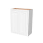 Inset Origami White RTA 24-36"W x 30-42"H x 13.5"D 15-Size Double Doors Wall Cabinet