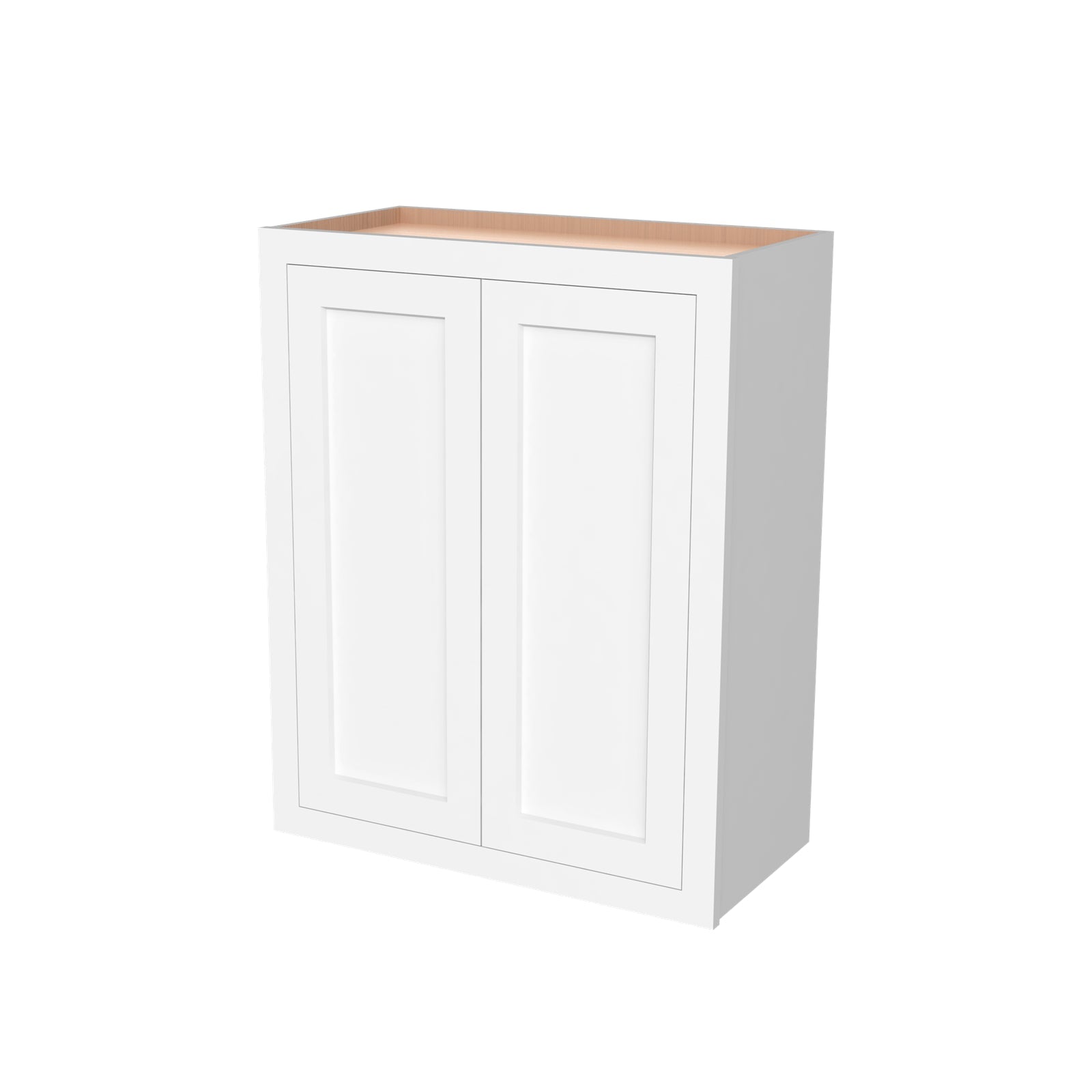 Inset Origami White RTA 24-36"W x 30-42"H x 13.5"D 15-Size Double Doors Wall Cabinet