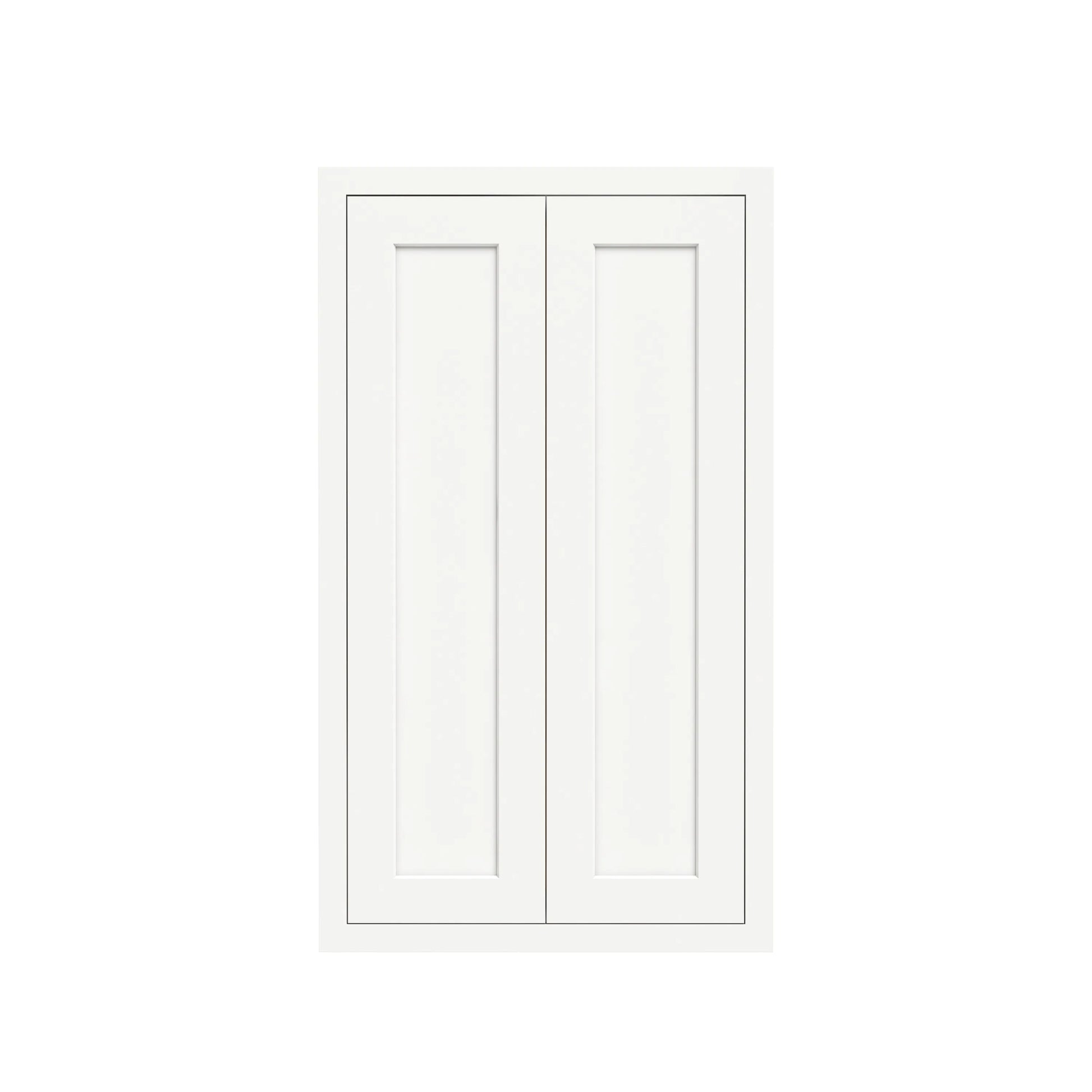 Inset Origami White RTA 24-36"W x 30-42"H x 13.5"D 15-Size Double Doors Wall Cabinet