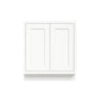 Inset Origami White RTA 24-36"W x 34.5"H x 25"D 5-Size Full Height Double Doors Base Cabinet