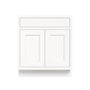 Inset Origami White RTA 24-36"W x 34.5"H x 25"D 5-Size Single Drawer Base Cabinet with 2 Doors