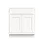 Inset Origami White RTA 24-36"W x 34.5"H x 25"D 5-Size Sink Base Cabinet with 2 Doors and 1 False Drawer