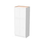 Inset Origami White RTA 24-36"W x 84-96"H x 25"D 9-Size Pantry Cabinet with 4 Doors and 4 Shelves