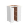Inset Origami White RTA 25.5"W x 18-42"H x 13.5"D 3-Size Easy Reach Wall Cabinet with 2-3 shelves