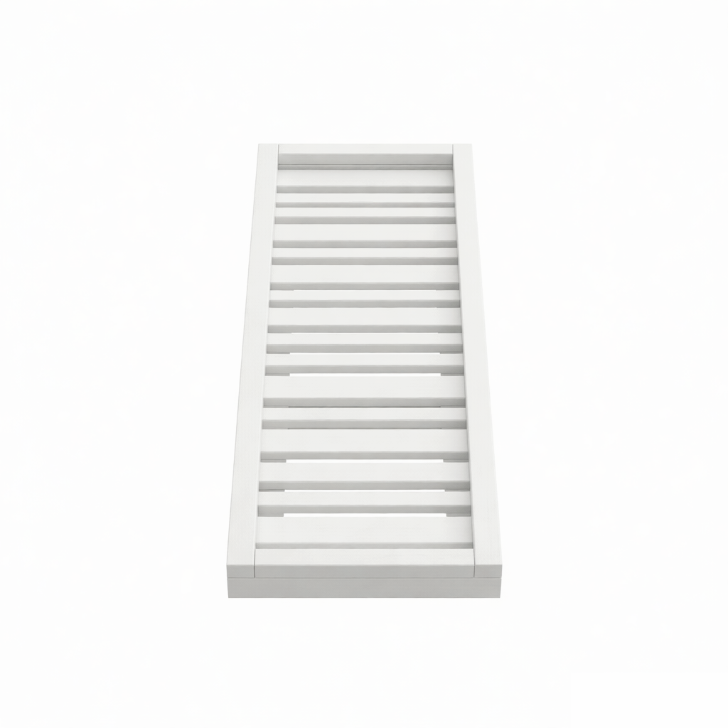 Inset Origami White RTA 30-36"W x 1.63"H x 13.5"D 2-Size Wall Glass Hanger