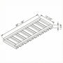 Inset Origami White RTA 30-36"W x 1.63"H x 13.5"D 2-Size Wall Glass Hanger