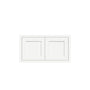 Inset Origami White RTA 30-36"W x 12-24"H x 25"D 7-Size Double Doors Wall Cabinet