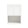 Inset Origami White RTA 30"W x 30-42"H x 25"D 3-Size Double Doors Wall Cabinet with Microwave Opening