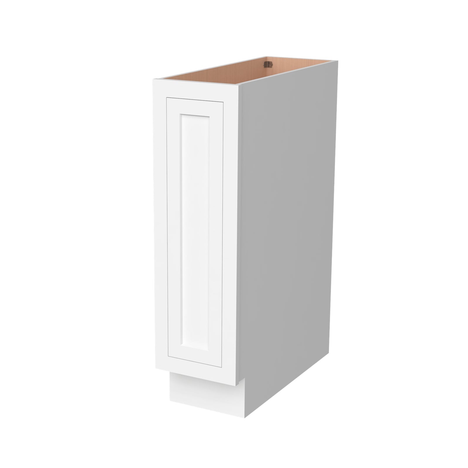Inset Origami White RTA 9"W x 34.5"H x 25"D Base Spice Rack Cabinet with Pull-out Basket