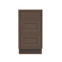 Inset Truffle Brown RTA 12-36"W x 34.5"H x 25"D 9-Size Base Cabinet with 3 Drawers