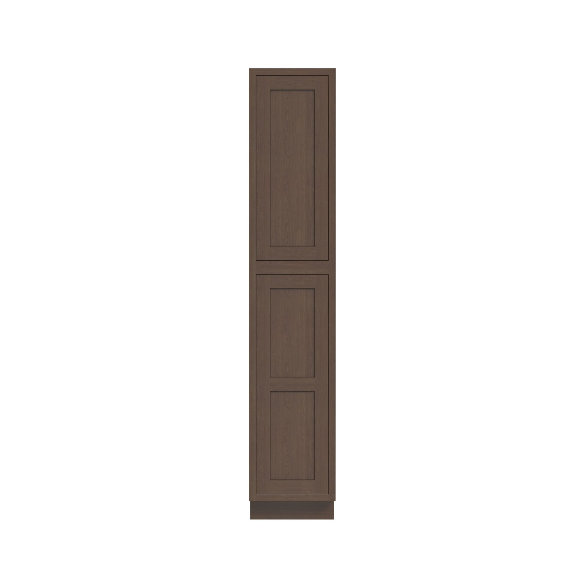 Inset Truffle Brown RTA 18"W x 84-96"H x 25"D 3-Size Pantry Cabinet with 2 Doors and 4 Shelves
